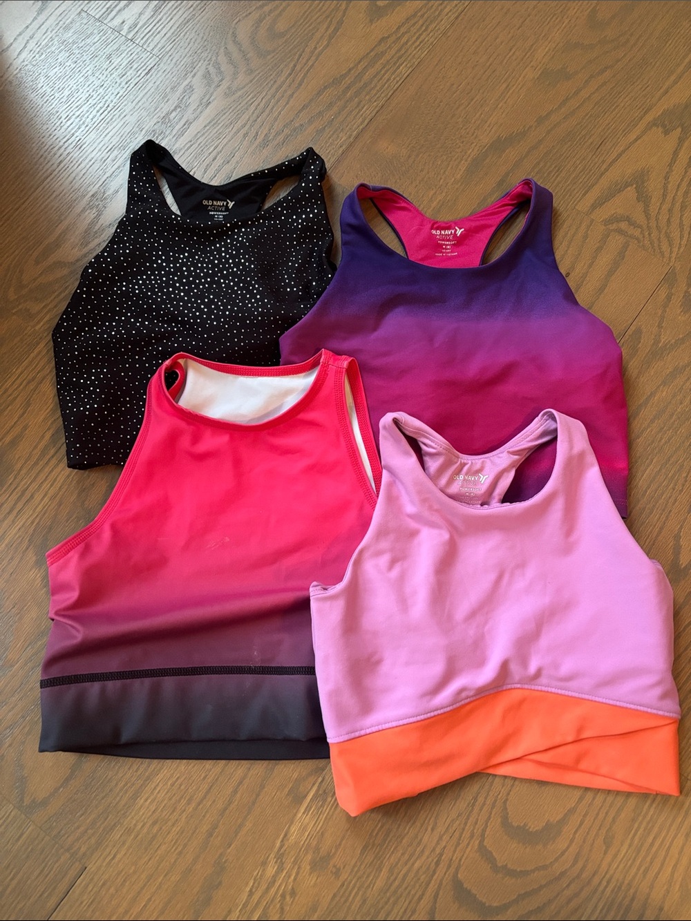 BUNDLE of 4 Old Navy Active Top. Size 8
